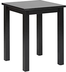 Inter Link - Beistelltisch Holz - Kleiner Tisch aus Kiefer Massivholz mit Natürlicher Maserung - FSC-Zertifiziert - Holztisch als Couchtisch, Sofatisch, Wohnzimmertisch - 45 x 45 x 55 cm - Schwarz