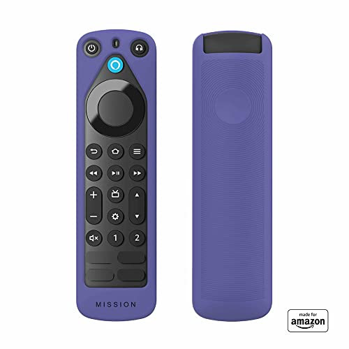 Nouvelle housse de protection pour télécommande « Made for Amazon » pour télécommande vocale Alexa Pro (version 2022), Violette