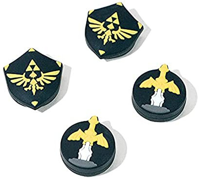 PERFECTSIGHT Cute Switch – Lot de 4 capuchons de pouce compatibles avec console Nintendo OLED/Lite Zelda, Kawaii en silicone souple pour manette NS Joycon (épée Skyward)