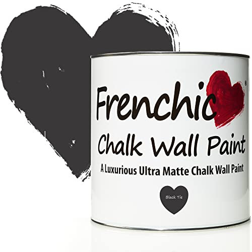 Frenchic Black Tie Chalk Wall Paint, For Interior Walls & Ceilings, Ultra Matte, Washable & Scrubbable (2.5L)