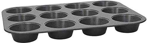 Tognana Premium Bakery, Stampo 12 Muffin 35 Cm X 27 Cm X H 3 Cm Acciaio Al Carbonio Grigio