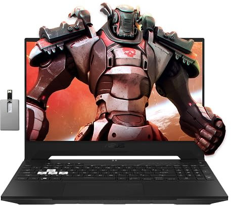 2022 ASUS TUF Dash 15.6 144Hz Gaming Laptop, Intel 12th Core i7-12650H, 64GB DDR5 RAM, 2TB PCIe SSD, NVIDIA GeForce RTX 3050Ti Graphics 6GB, Backlit Keyboard, Win 11, Black, 32GB USB Card