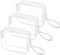 CGBE 3 Stück Kulturbeutel Transparent, Durchsichtige Kosmetiktasche Reise Make-up Tasche, Wasserdicht Kulturtasche Reisebeutel Waschtasche für Damen Herren, Transparent
