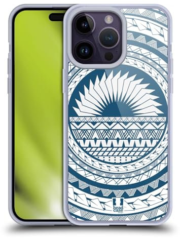 Head Case Designs Sol Patrones polinesios Caso de Gel Suave Compatible con Apple iPhone 14 Pro MAX