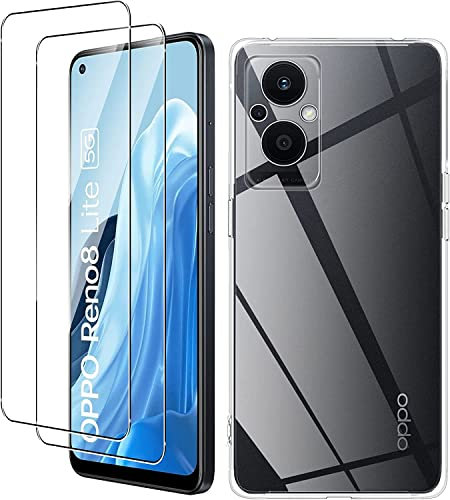 Quanen Lot de 3, Verre Trempé pour OPPO Reno 8 Lite 5G, Film Protection écran - Anti Rayures - sans Bulles d'air -Ultra Résistant (HD Ultra Transparent) Dureté 9H Glass