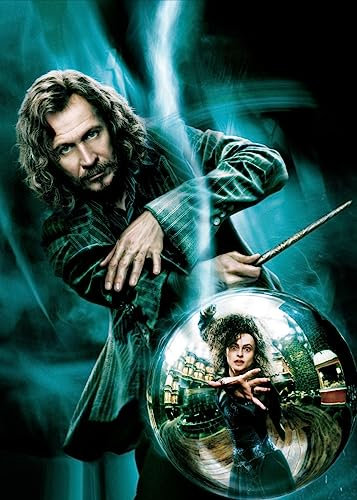 Displate Harry Potter Metallposter Harry Potter Geschenke Harry Potter Poster Harry Potter Deko Wizarding World - Order of the Phoenix Film Posters - HP5 Sirius and Bellatrix Poster 67,5x48cm