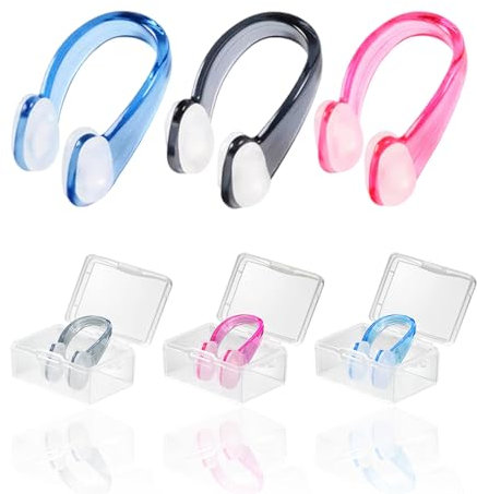 Nasenklammer Schwimmen Nasenklammer Silikon Nasenclip Schwimmen Nose Clip Swimming Nasenschutz Schwimmen Wasserdichte Nasenklammer Mit Aufbewahrungsbox Für Schwimmen Anfänger Profischwimmer(6pc)