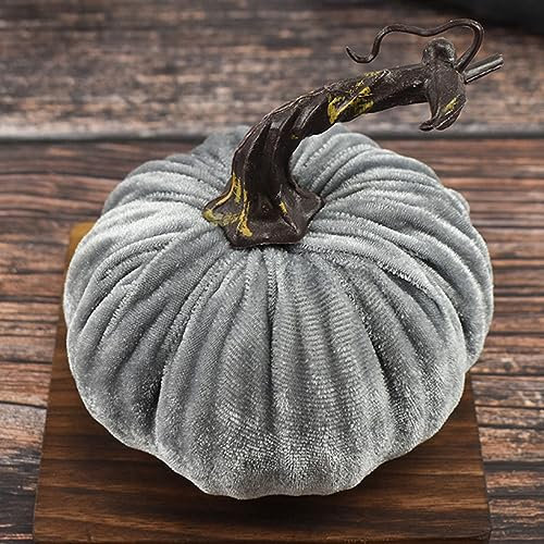 pologmase Kürbis Deko Samt | Künstliche Kürbis Deko Herbstdeko | Halloween Dekorative Kürbisse Kürbis Dekorationen Erntedankfest Kürbisse Dekoration Halloween Home Kürbis Tischdekoration