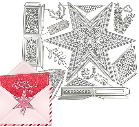 Stanzschablonen Neuheiten 2023 | Stanzschablonen Weihnachten | Metall Weihnachtliche Dekorative Geschenkschachtel-Stanzformen Schablonen für 3D Hochzeitgeschenkbox Süßigkeitenbox