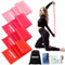 4 Pcs Elastique Sport, Bande Elastique Musculation en TPE avec 4 Niveaux de Résistance, Bande Elastique Fitness
