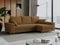 MKS MEBLE Ecksofa - L-Form Sofa mit Schlaffunktion - Wohnlandschaft L Form, Ecksofa mit Schlaffunktion und Bettkasten, Schlafsofa mit Bettkasten, Couch mit Schlaffunktion - Braun Dorian
