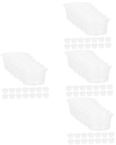 FOMIYES 80pcs Jelly Pots Reptile Bowl Reusable Reptile Food Cup Daily Use Water Dish Easy to Clean for Turtle Gecko Snake