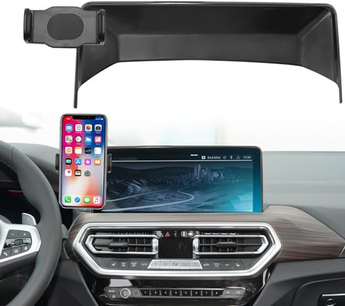 TTCR-II Kompatibel mit BMW X3 Handyhalterung, Brauch Passt Basis für BMW X3 X4 G01 G02 2022-2023,Smartphone Halter 31.24CM Armaturenbrett 360°Drehbar Verstellbare Handyhalter G01 Handyhalterung