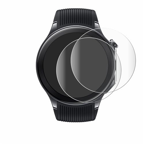 BROTECT Schutzfolie für OnePlus Watch 2 | 2 Stück Transparenter Displayschutz Made in Germany Klare Full-Screen Folie Full-Cover 3D Curved Montage Kit