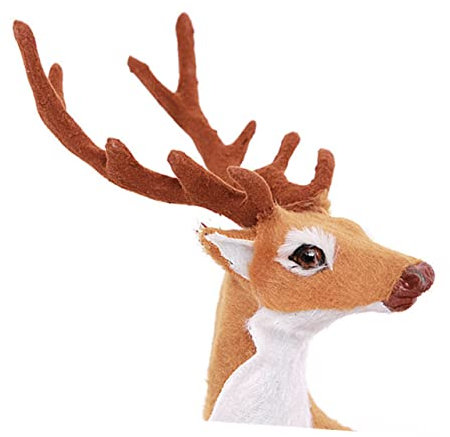 Ciieeo 1 Paar Weihnachtsdekoration Tischdekoration Für Die Weihnachtsfeier Weihnachtliche Hirschfiguren Kreative Paar Hirschskulpturen Hirsch Handwerk Elch Tischdekoration Mini Kind