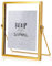 WPPQWP Metall Desktop Fotorahmen, Bilderrahmen Durchsichtig Doppelglas Gold 15 x 20 cm(A5), für Fotos, Pflanzenexemplen Tischdisplay(Gepresste Blumen) (Gold, 15 x 20)