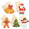 LEMESO 50 pzs Adornos Colgantes de Madera con Cuerdas Decoración para Árbol de Navidad Manualidades de Tablas para Pintar Adornos Navidad