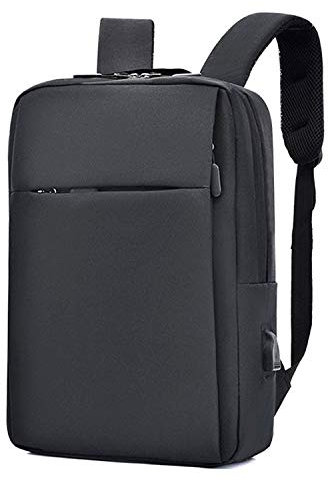 PpAaJK Anti-Theft Laptop Backpack Large Capacity Travel Bag Men's Waterproof Backpack Student School Bag-Black