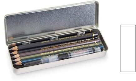 Caran d'Ache Graphite Line - Set Technalo 6 Aquarellstifte + Pinsel und 1 Karte