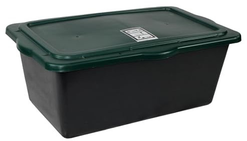 Friesenthal 90L Mörtelkübel mit Deckel - Schwerer Mischkasten für Mörtel, Beton & BAU | Langlebig, stapelbar & umweltfreundlich | Made in Germany - Blauer Engel Zertifiziert (3er)