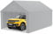 FIVMEN Carport Zeltgarage 4x6 m Große Garagenzelt Lagerzelt mit Abnehmbar Seitenwände Winterfest Mobile Garage Unterstand Weidezelt für Auto SUV LKW, Grau