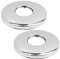 2 x 26mm G3/4 2PCS Chrome Tap Shower Pipe Cover, Pipe Covers High Collar Steel Pipe Covers Chrome for Concealing Tap Connection Holes in Bathrooms and Kitchens Chrome Pipe Covers