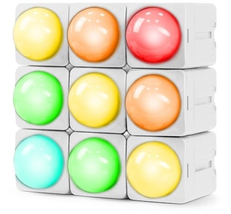 beamz KUBE20WH Linkable Outdoor Battery Powered LED Uplights (x9) with Wireless DMX and Remote Control - 20W RGBWA-UV, White