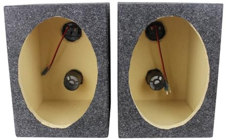 DTYBJN Car Audio Tweeter 2pcs 6x9 Inch Empty Cabinet Wood Box Square MDF Felt Car Modification Subwoofer Passive With Junction Box Tweeters