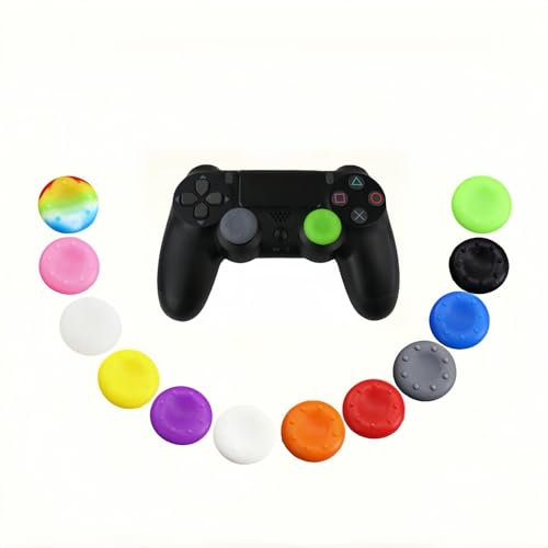 Compatible with 36 Pcs Thumb Grips Silicone Analog Stick Covers Thumbstick Controller Replacement Joystick Cap PS5 PS4 PS3 PS2 Xbox One Xbox 360 Wii U (B, 36pcs)