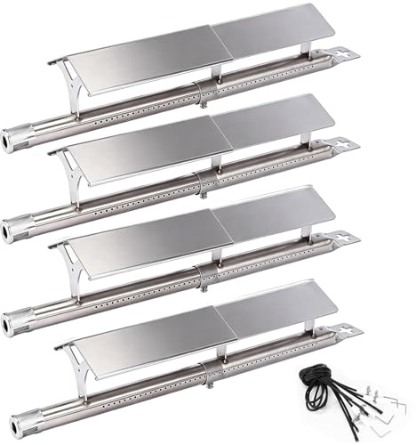 GFTIME 31 bis 45cm Universal Brenner, Brennerabdeckung Ersatzteile für Landmann Triton, Enders, Campingaz, Burnhard Fred, Taino, Tepro, Proficook, Barbecook, Edelstahl Brenner & Heizplatten,4 Stück