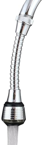 Faucet Extension Tube with 360 Degree Rotation, Flexible Sprayer Extender for Water Energy Saving, Adjustable Sink Tap Attachment for Kitchen Bathroom Washing Cleaning Rinsing Tasks, 14x3.5cm