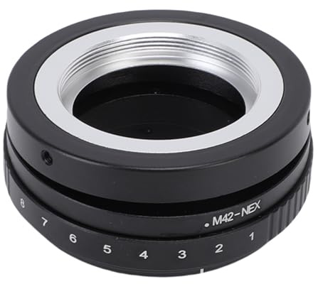 Jectse Objektivmontagadapter, Manueller Fokusobjektivverrichterring für E -Mount -Kamerakörper, M42 -Objektiv für NEX, 360 ° Omni -Richtungsverschiebungsanpassung