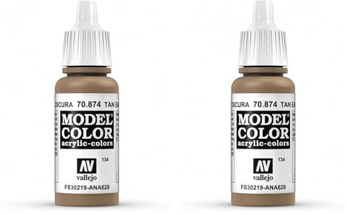 Vallejo Model Color 17 ml Acrylic Paint - Us Tan Earth (Pack of 2)