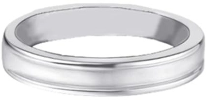 Ring Platin Herren, Verlobungsring Polieren Silber Hochzeitsringe Pt950 Größe 57 (18.1)