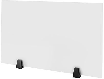 2 Stück Acryl Schreibtisch-Paneel mit Klemmen Trennwand Schreibtisch Mattiert Büro-Trennwand für Theke, Tisch und Schreibtisch,Sichtschutzwände für Den Schreibtisch Freistehende Trennwand (76*46cm)