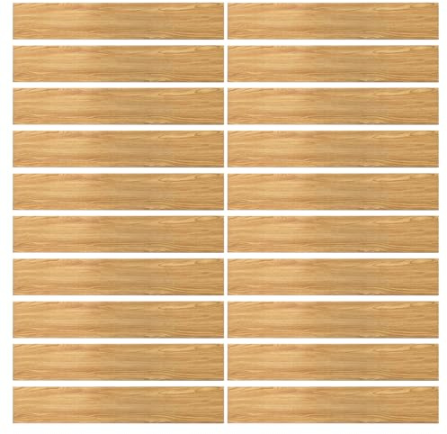 AMSLSIU Multifunktionaler Mini Puppenboden, Holzboden, Tapetenaufkleber, Fotografie und Bauen für Puppenhaus, 40 Stück helle Farbe