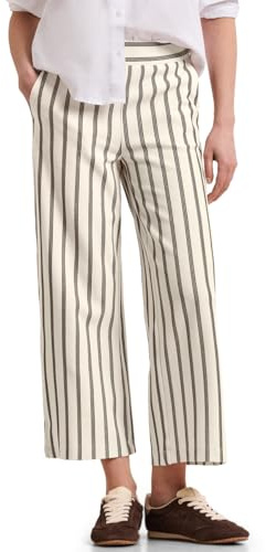 Street One Damen Wide Leg Hoseim Casual Fit mit Streifen 3818142