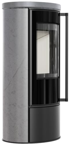 KRATKI ERIK Ø150 5,5 kW Keramikofen GREY SATIN mit Deckel und Softclose