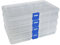 DUOFIRE Plastik Aufbewahrungsbox Einstellbar Fächer Sortimentskasten Schmuckschatulle Werkzeugcontainer (15 Raster X 4 Packungen, Transparent)