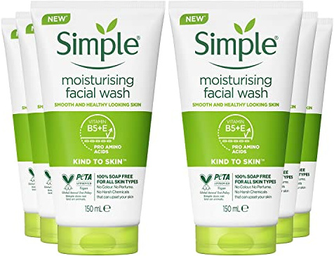 Simple Wash Feuchtigkeitsspendender Schaum, 150 ml, 6 Stück