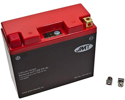 JMT HJT12B-FP Lithium Motorrad Batterie für XVS 650 N Drag Star Baujahr 1997-2003