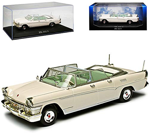 ZIL 111-V Besuch Moskau Breschnew Brejnev 1966 Cabrio Beige 1966 1/43 Norev Atlas Modell Auto