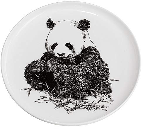 Maxwell & Williams DX0528 Assiette Giant Panda - Noir et Blanc - 20 cm de diamètre - Céramique - Animaux - Coffret Cadeau
