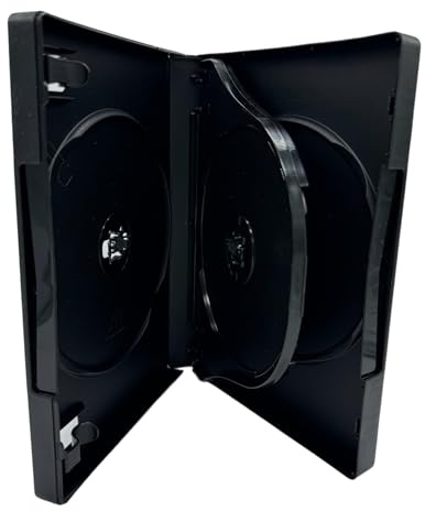 5 x M Lock - 5 custodie per 3 CD, DVD, Blu Ray, con dorso da 27 mm e manicotto esterno per lavori artistici