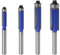 Gasea 4pcs 1/4 Shank Top Bearing Flush Trim Router Bits Set Cutting Diameter 1/4 5/16 3/8 1/2