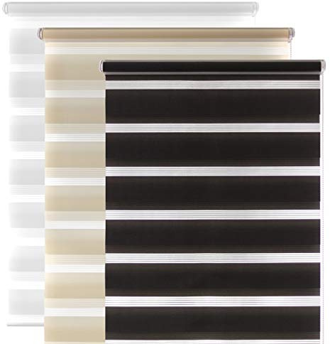 Doppelrollo, Duo-Rollo, Fensterrollo Kippfixierung Beige