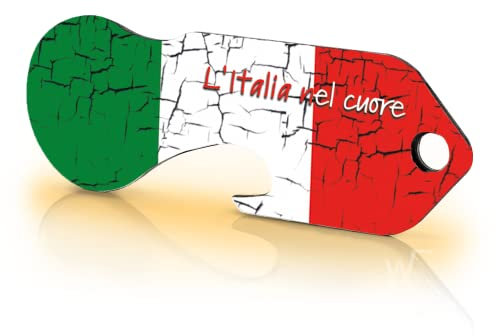 Einkaufswagenlöser Italien/Entriegler für Einkaufswagen – inkl. 1 Jahr Schlüsselfundservice/Einkaufswagenchip abziehbar/Einkaufschip zum rausziehen/Schlüsselanhänger Metall / 1 Stück