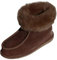 Damen & Herren Lammfell Hausschuhe Adam Fellschuhe aus Merino Schaffell Echtleder sehr warm und atmungsaktiv Schuhgröße 42, Farbe Braun