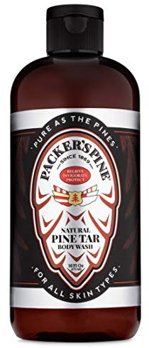 Packer's Pine Tar Body Wash | Soothing Mens Shower Gel For Psoriasis Relief | Made With Natural Pine Tar and Pine Oils | Paraben & Sulfate-Free, 16 fl oz