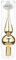 Inge-glas Christbaumspitzen 26cm | Weihnachtsbaumspitzen matt glänzend Baumspitze Spitze Christbaumschmuck (Brokatgold Gold Glanz)